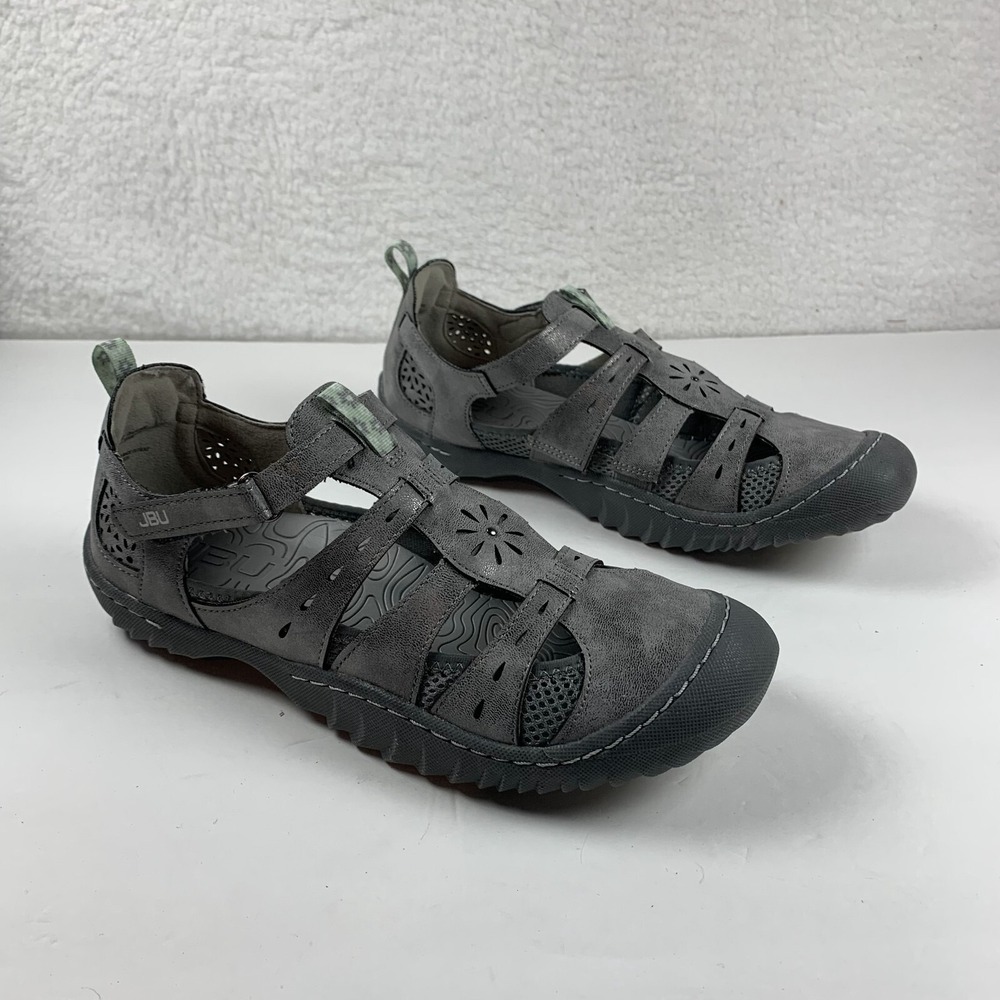 JBU by Jambu Gemini B3GEM45 Casual Fisherman Shoes Women's Sz 9.5W Gunmetal 7877